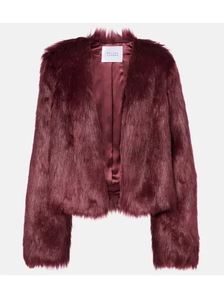 Sztuczne futro kurtka Galvan czerwona