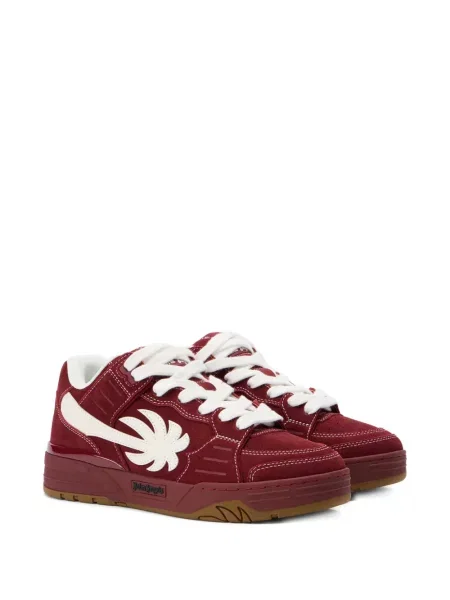 Sneakerși Palm Angels din piele de căprioară roșu