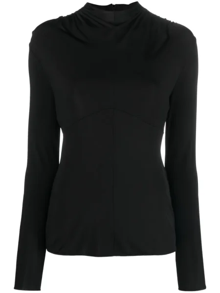 Top Jil Sander lung negru