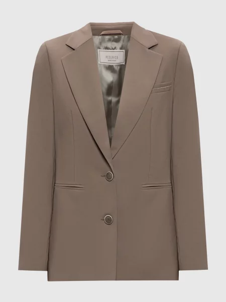 Жакет кольору з вовни Peserico хакі