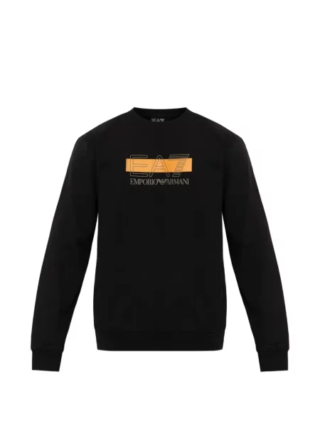 Lung hanorac Ea7 Emporio Armani cu imagine negru