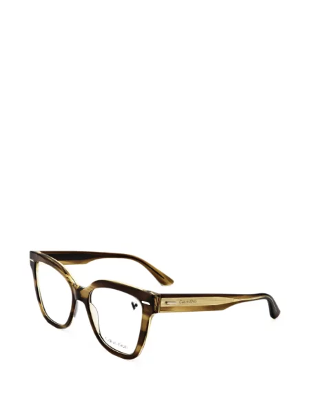 Ochelari de soare Calvin Klein cu dungi maro