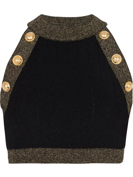 Cropp top Balmain tricotate negru