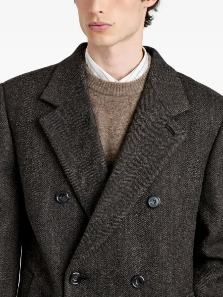 Palton Proenza Schouler cu model herringbone gri