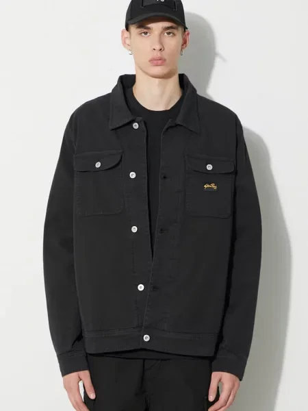Stan Ray geacă jeans TRUCKER JACKET LINED bărbați de tranziție negru
