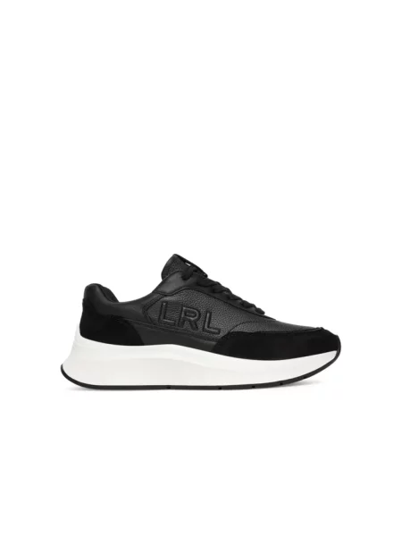 Sneakersy Ralph Lauren skórzane czarne