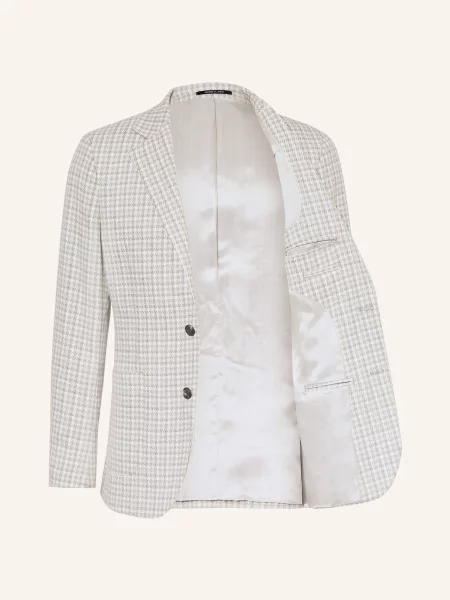 Reiss Sako Canty Střih Tailored Fit světle šedá bílá