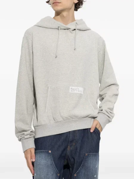 Hanorac cu glugă Maison Margiela cu imagine cu cordon gri