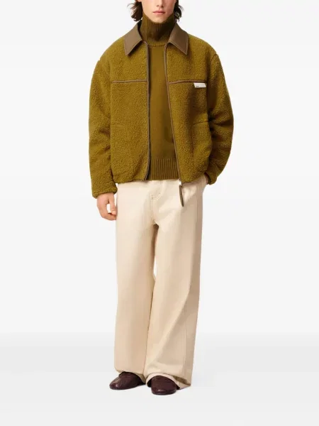 Geacă Ami Paris din fleece verde