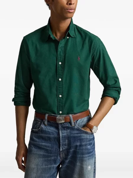 Scurt șapcă Polo Ralph Lauren cu broderie din jerseu maro