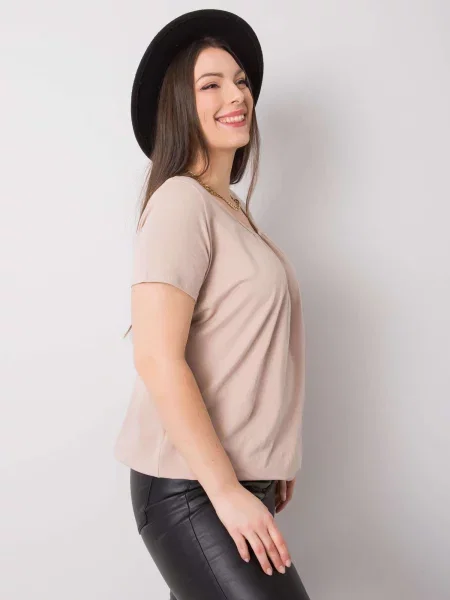 Tricou Fashionhunters bej