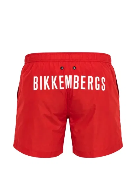 Slip de baie Bikkembergs cu imagine roșu