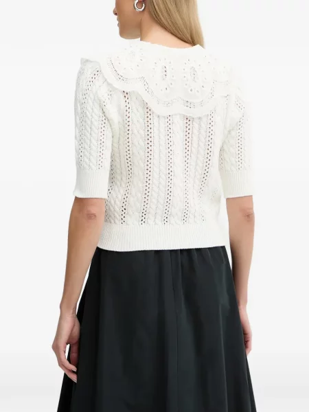 Pulover Fracomina cu broderie alb