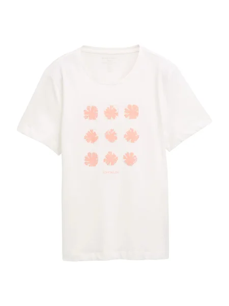 TOM TAILOR Tricou roz alb