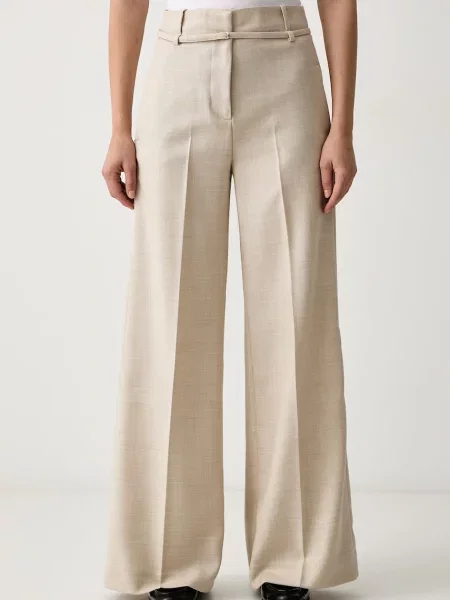 Paul&Shark pantaloni pentru femei din lână bej