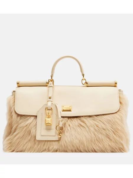 Duży top Dolce&gabbana skórzany beżowy