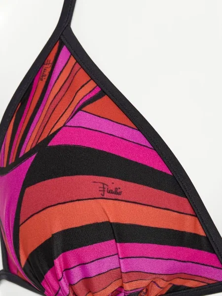 Pucci Górka Bikini Typu Trójkąt pink czarne