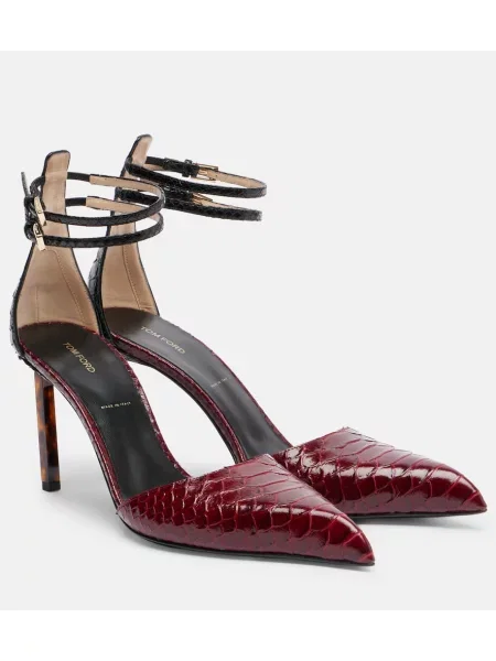 Pantofi cu toc Tom Ford din piele cu model piele de șarpe