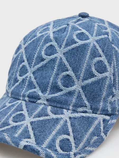 Жакардова кепка Calvin Klein з принтом синя