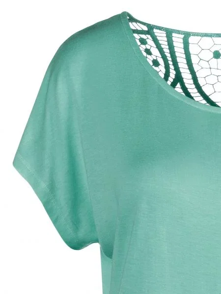 VIVANCE Tricou verde mentă / alb murdar