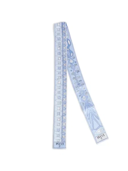 Fular Pucci de mătase cu imagine albastru