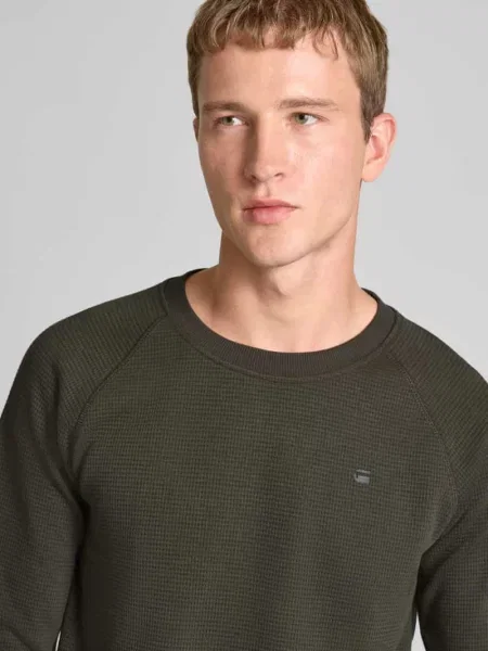 Dzianinowa koszulka G-star Raw z długim rękawem zielona