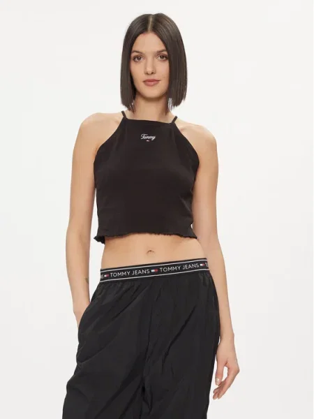 Top Tommy Jeans negru