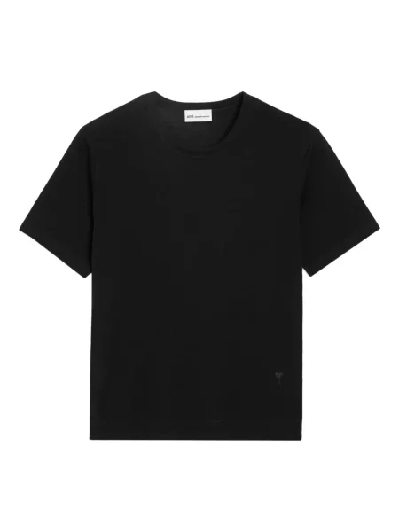 Tricou Ami Paris cu broderie negru