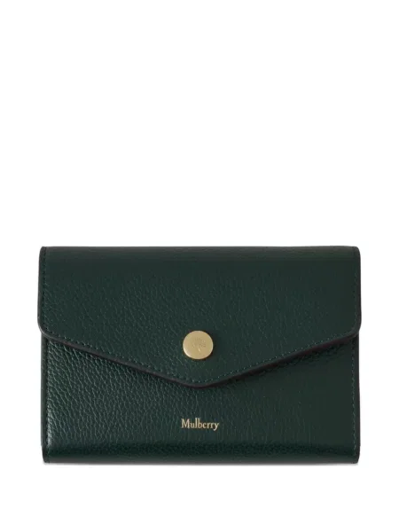 Portofel Mulberry din piele verde