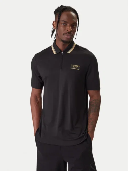 Emporio Armani Тениска с яка и черен