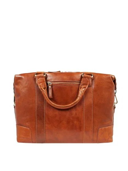 Кожаная сумка для ноутбука Ashwood Leather коричневая