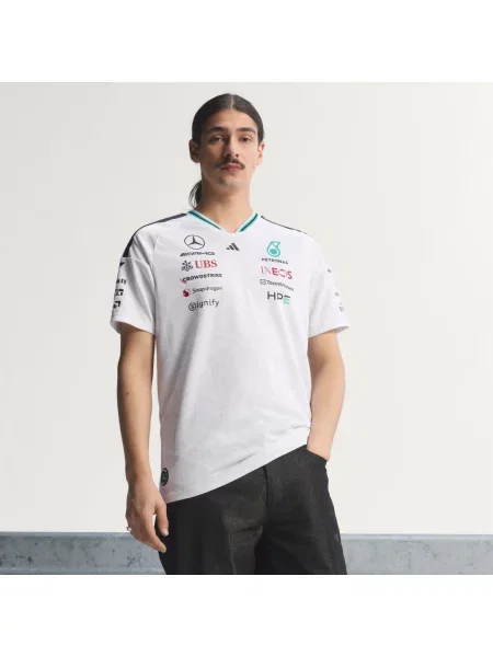 KOSZULKA MERCEDES AMG PETRONAS FORMULA 1 TEAM DRIVER AUTHENTIC biała