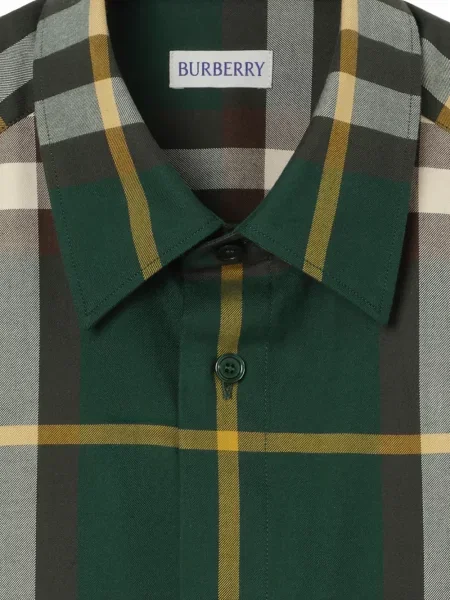 Карирана риза Burberry кепър зелено