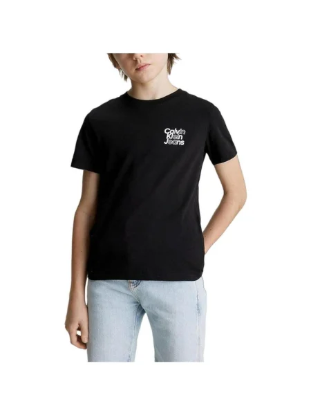Gyerek póló Calvin Klein Jeans fekete