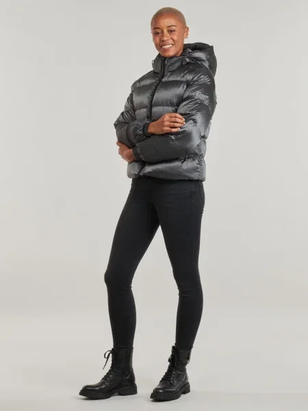 Geacă Superdry cu glugă negru