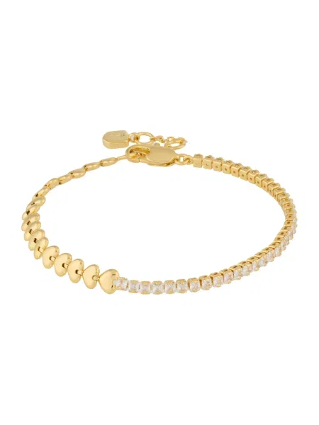 FOSSIL Zapestnica Sutton zlata / transparentna