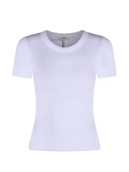 Tricou Rag & Bone cu nervuri alb