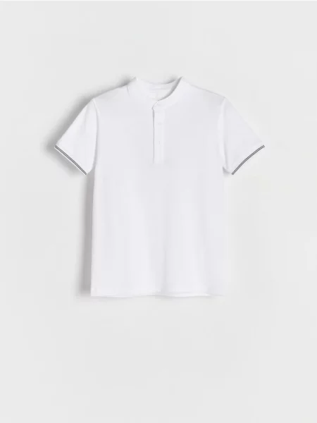 Reserved Tricou polo alb