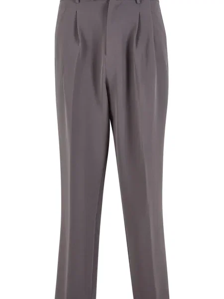 Lost Youth Hlače z naborki siva