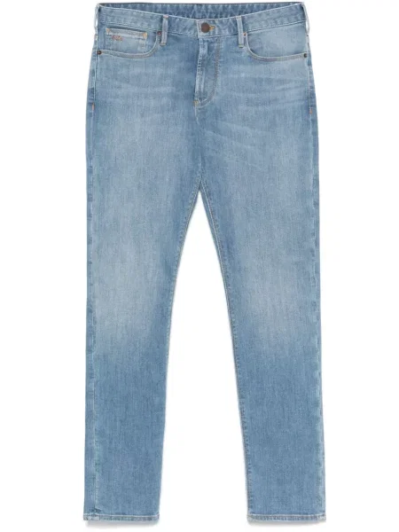 Blugi skinny Emporio Armani albastru