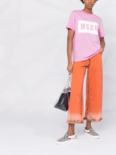 Raštuotas marškinėliai Msgm rožinė