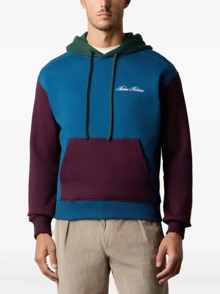 Hoodie Brooks Brothers με κέντημα μπλε
