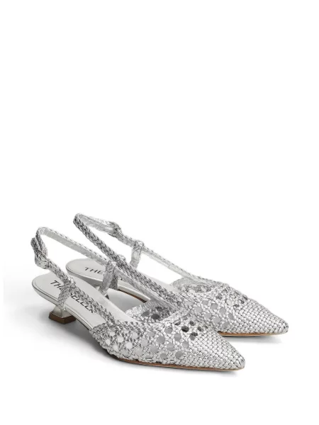 Pantofi cu toc The Seller din piele slingback