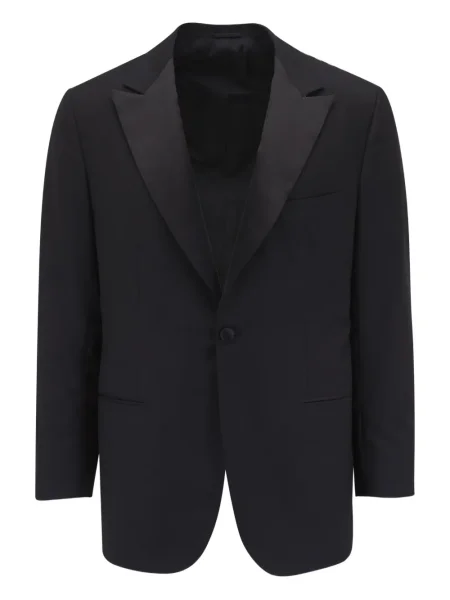 Sacou Kiton din satin negru