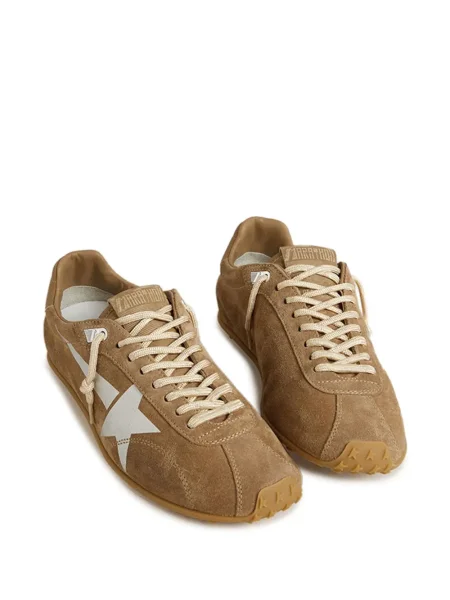Sneakerși Golden Goose din piele de căprioară auriu