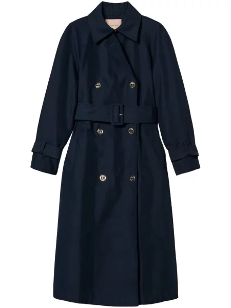 Trencz Twinset z twillu niebieski