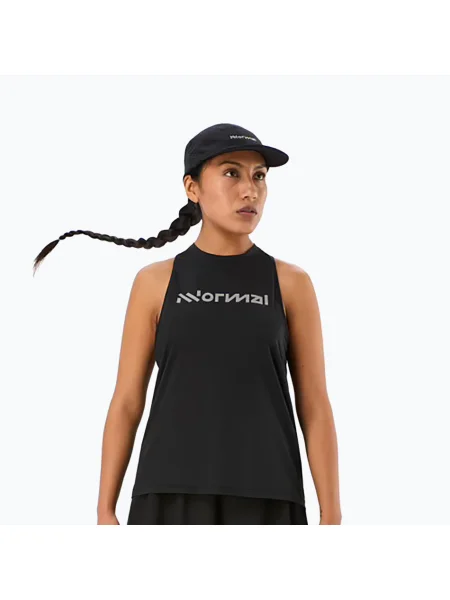Дамска тениска за бягане NNormal Race Tank black черно
