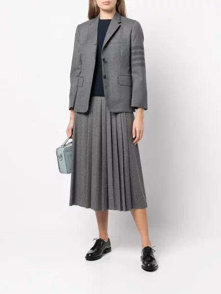 Vienakrūtis švarkas Thom Browne pilka