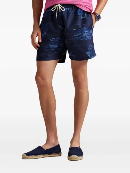 Ριγέ δερμάτινος κάλτσες Polo Ralph Lauren με κορδόνι μαύρο