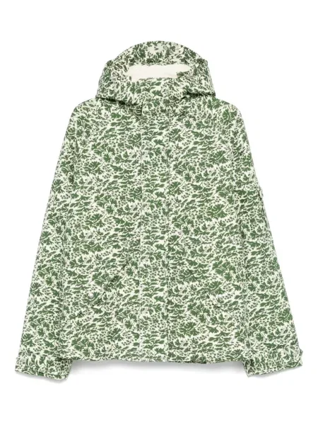 Geacă cu puf Fursac cu model floral cu imagine verde